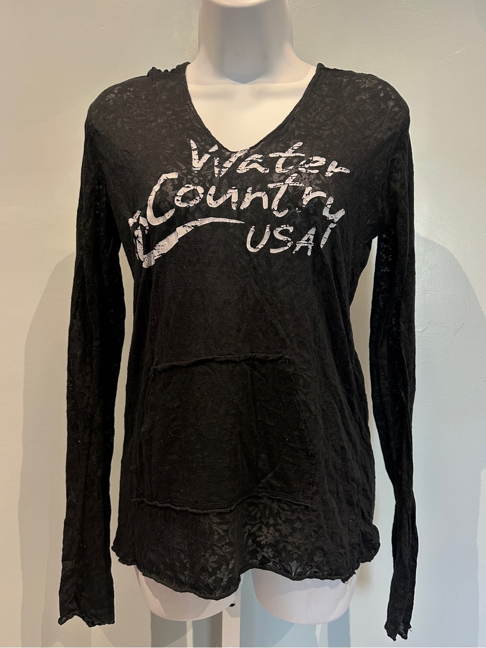 Sabree Sheer Black Pool Beach Cover Up Water Country USA Medium